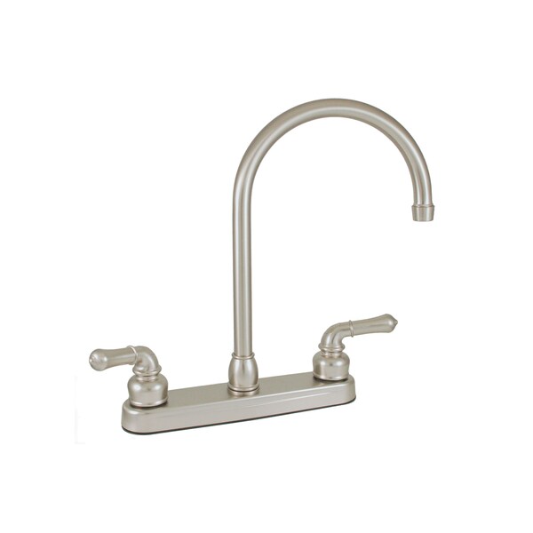 Empire Brass U-YNN800GSN RV Kitchen Faucet w Gooseneck Spout and Teapot Handles-8", Brushed Nickel U-YNN800GSN - main